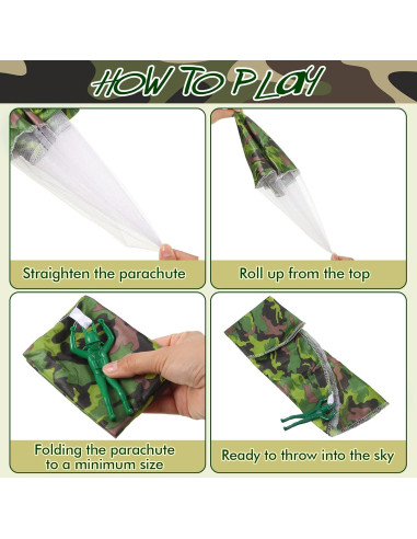 Jerify Juguetes Paracaídas y Aviones de Espuma 20 Pcs