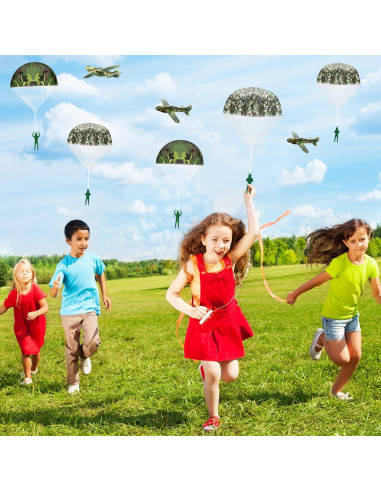 Jerify Juguetes Paracaídas y Aviones de Espuma 20 Pcs