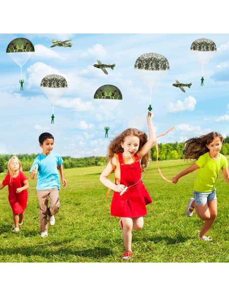 Jerify Juguetes Paracaídas y Aviones de Espuma 20 Pcs