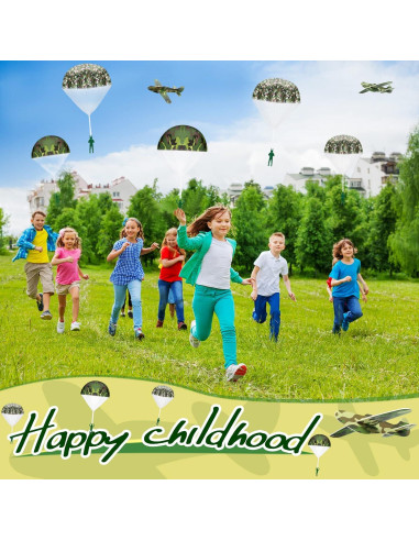 Jerify Juguetes Paracaídas y Aviones de Espuma 20 Pcs