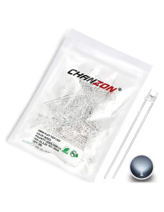 Diodos LED 3mm CHANZON 100 Piezas Luz Blanca 6000K-9000K