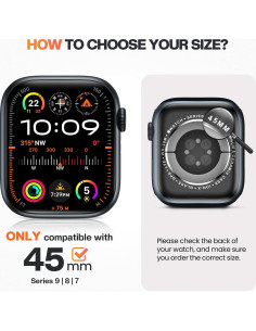 Funda Impermeable 2 en 1 Goton para Apple Watch 45mm - Protector Pantalla 2