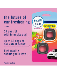Ambientador Febreze Clip Ventilación Automóvil Gain Fresco Isla 2