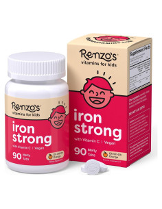 Suplemento de Hierro Vegano Renzo para Niños 90 Tabletas