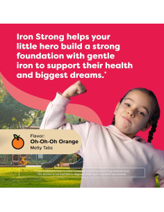 Suplemento de Hierro Vegano Renzo para Niños 90 Tabletas 2