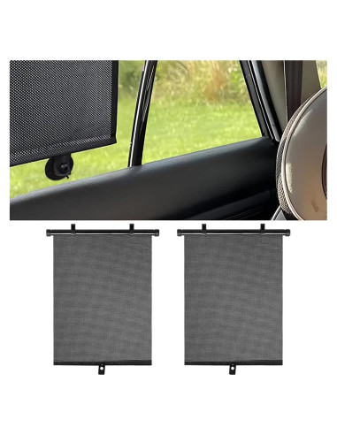 2 Sombrillas para Ventanas de Auto Zpana 40x45cm Protección Solar