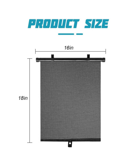 2 Sombrillas para Ventanas de Auto Zpana 40x45cm Protección Solar