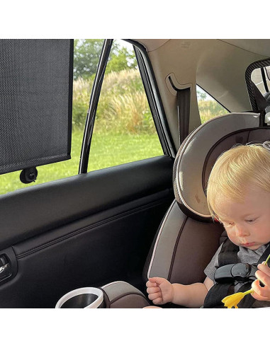 2 Sombrillas para Ventanas de Auto Zpana 40x45cm Protección Solar