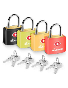 Pack de 4 Candados de Equipaje TSA GIVERARE - Inrompibles