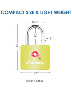 Pack de 4 Candados de Equipaje TSA GIVERARE - Inrompibles 2
