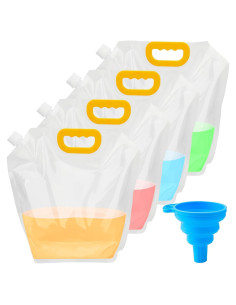 Contenedor de Agua Plegable Omoojee 4-Pack 5L A Prueba de Fugas