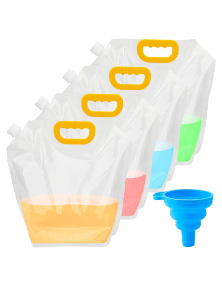 Contenedor de Agua Plegable Omoojee 4-Pack 5L A Prueba de Fugas