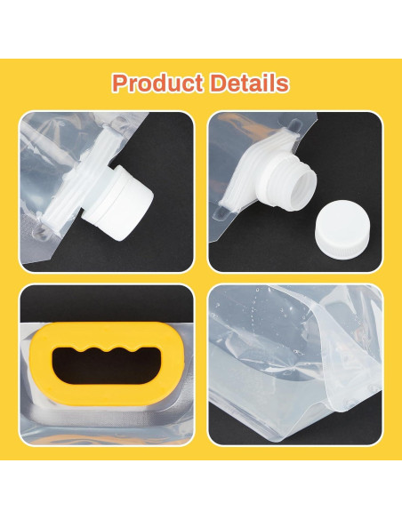 Contenedor de Agua Plegable Omoojee 4-Pack 5L A Prueba de Fugas