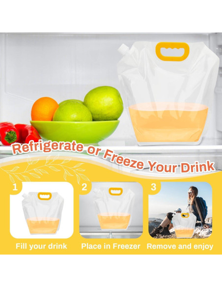 Contenedor de Agua Plegable Omoojee 4-Pack 5L A Prueba de Fugas