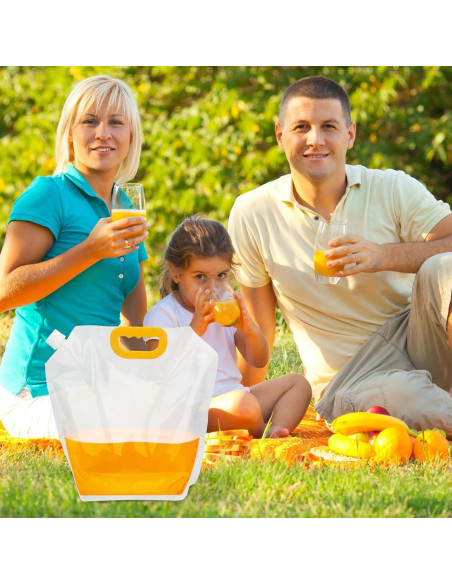 Contenedor de Agua Plegable Omoojee 4-Pack 5L A Prueba de Fugas