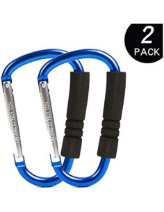 Ganchos para Cochecito Funbliss - 2 Piezas Antideslizantes Azul 2