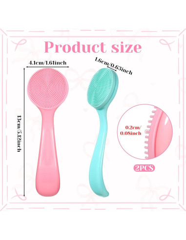 Set de 2 Cepillos Faciales Manuales de Silicona Xthrotsenk