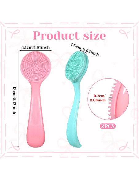 Set de 2 Cepillos Faciales Manuales de Silicona Xthrotsenk