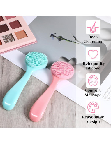 Set de 2 Cepillos Faciales Manuales de Silicona Xthrotsenk