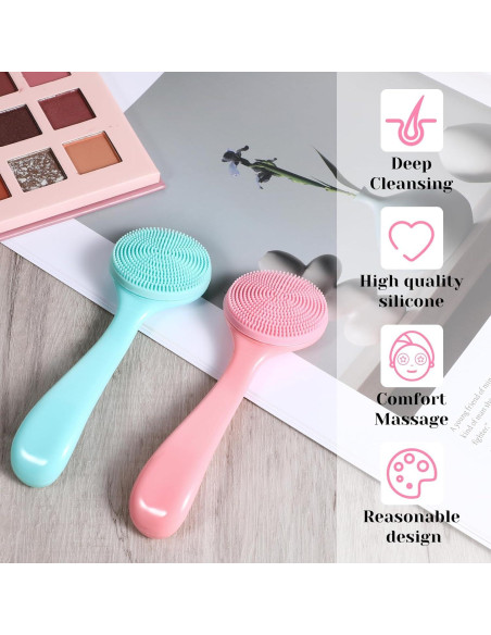 Set de 2 Cepillos Faciales Manuales de Silicona Xthrotsenk