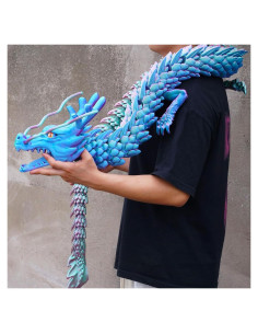 Dragón Gigante Impreso en 3D LUYU 197.6cm Colorido Articulado