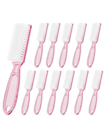 12 Cepillos de Limpieza de Uñas SQULIGT Rosa Claro