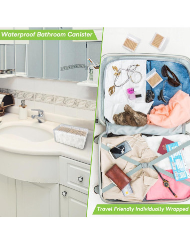 Bastones de Algodón Orgánico EYXFormula 1000 Piezas Doble Punta