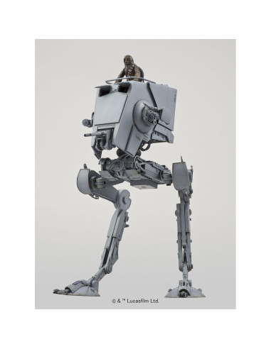 Kit de modelo AT-ST 1:48 Bandai Star Wars Gris