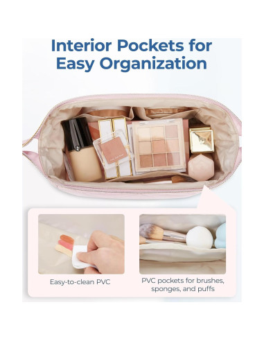 Bolsa de Maquillaje de Viaje BAGSMART Negra 27.7x14.9 cm