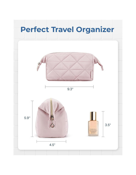 Bolsa de Maquillaje de Viaje BAGSMART Negra 27.7x14.9 cm