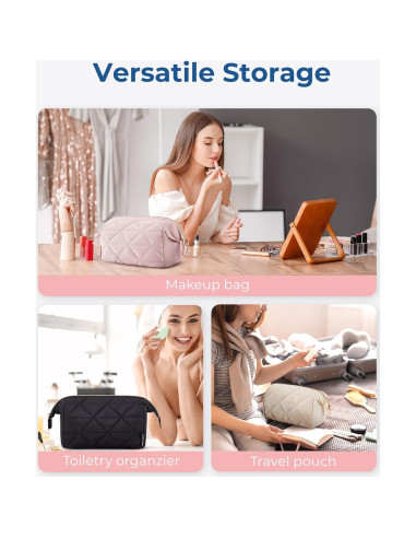 Bolsa de Maquillaje de Viaje BAGSMART Negra 27.7x14.9 cm