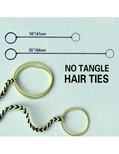 3 Lazos de Cabello Espirales SISYOUP Coloridos 40.64 cm