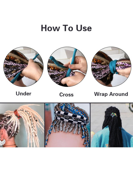 Cinta para Dreadlocks con Cierre Espiral Medianoche - Unisex