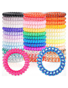 40 Lazos para el Cabello en Espiral JOYOYO - Colores Vivos