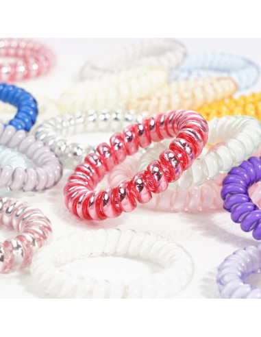 40 Lazos para el Cabello en Espiral JOYOYO - Colores Vivos