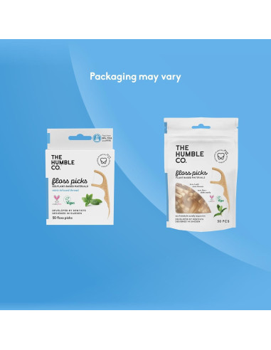 Palillos de Hilo Dental The Humble Co. Menta 200 Unidades