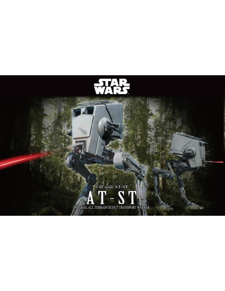 Kit de modelo AT-ST 1:48 Bandai Star Wars Gris