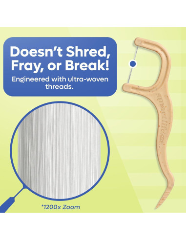 Palillos de Hilo Dental Biodegradables SmartLifeco - 100 Unidades Menta