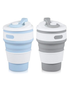 Taza Plegable Reutilizable VIKROM 350ml a Prueba de Fugas