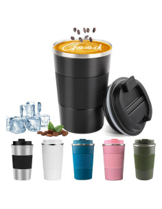 Taza de Café de Viaje YINBAOGE 355 ml Acero Inoxidable Aislada