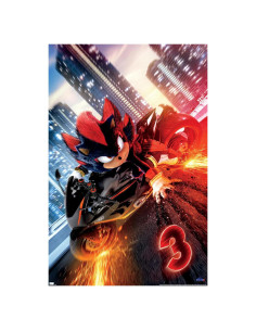 Cartel Sonic The Hedgehog 3 - Shadow Motorcycle 86.36x56.83cm