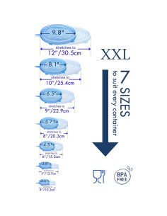 Tapas de Silicona Reutilizables Longzon 14 Piezas 7 Tamaños 2