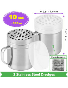 Molde para Queso Parmesano CUSINIUM 10oz Acero Inoxidable - 2 Piezas 2