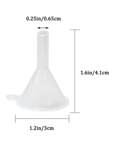 30 Mini Embudos de Plástico Transparente para Cocina y Laboratorio 2