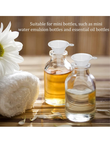 30 Mini Embudos de Plástico Transparente para Cocina y Laboratorio