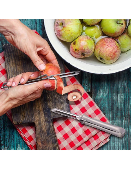 Pelador de Verduras Aniso de Acero Inoxidable Ergonómico 17.3 cm