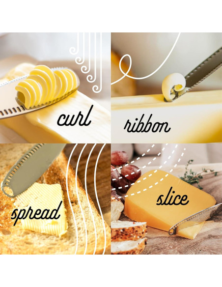 Cuchillo de Mantequilla Fría Houseify LISTO MANTEQUILLA 3-en-1