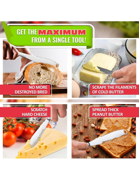 Cuchillo para Mantequilla DIMROM 2 Piezas Acero Inoxidable 20.8 cm
