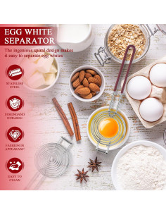 Separador de Huevos Acero Inoxidable CHGANG con Mango Largo 2
