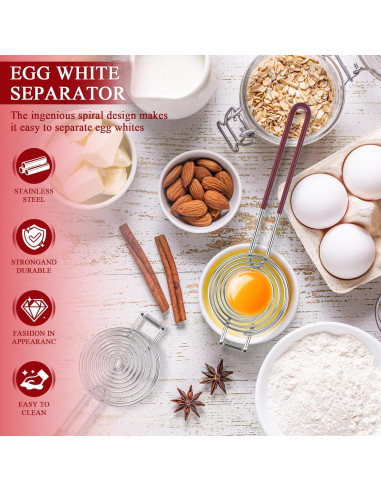 Separador de Huevos Acero Inoxidable CHGANG con Mango Largo